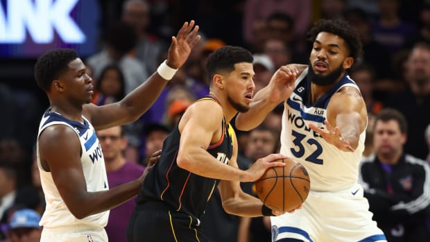 Anthony Edwards, Devin Booker, Karl-Anthony Towns